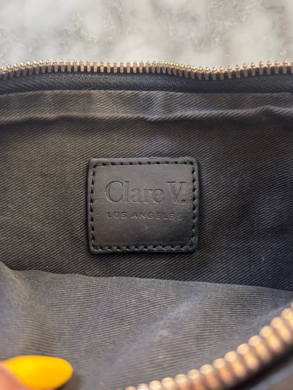 Clare V foldover clutch with tabs- Woven Multicolor leather - Picture 5 of 5